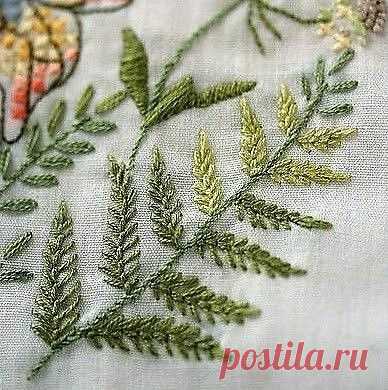 Способы вышивки зеленой листвы — DIYIdeas