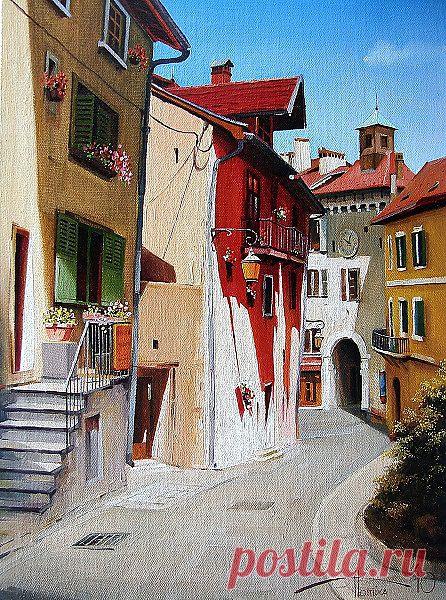 Франция. Улочка в Анси.