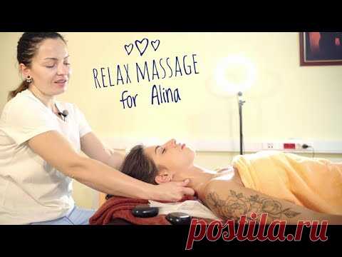 Как расслабить мышцы шеи? Показываю на Алине - YouTube