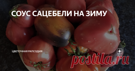 СОУС САЦЕБЕЛИ НА ЗИМУ Всем ПРИВЕТ, дорогие Друзья, подписчики и гости канала! В продолжении темы битвы с урожаем наших любимых томатиков🍅, хочу  представить Вам рецепт соуса Сацебели на зиму. Предыдущий рецепт томатной пасты на зиму здесь. Итак, ингридиенты для вкуснейшего Сацебели: -зрелые (перезрелые)томаты 3 кг; -два острых перчика; -100 гр. чеснока; -специи: уцхо сунели - 1ч. л., хмели сунели - 1 ч. л., молотый кориандр - 2 ч. л., высушенный измельчённый укроп - 1 ч. ...