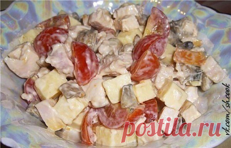 Салат с копченной курочкой &quot;Аппетит&quot;... / Еда и напитки / Салаты и закуски / Pinme.ru / Ольга Пак