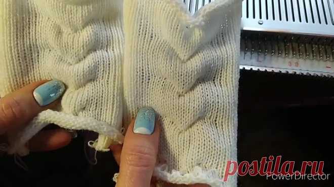 Объемная коса на вязальной машине. Имитация косы