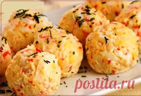 Шарики из крабового мяса | Рецепты вкусно