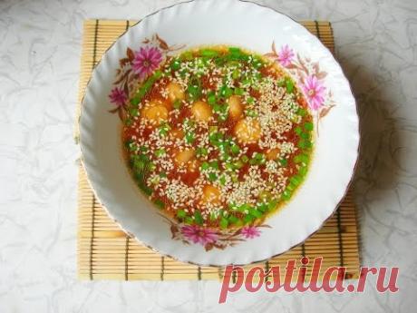 Восточный суп с кунжутом и маринованными шампиньонами - YouTube