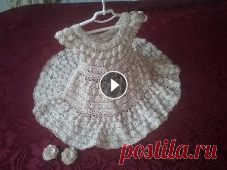 Платье Барокко / How crochet a dress Это платье на 3-6 лет, вяжется по кругу, сверху вниз. Расход пряжи - 200 граммов основной пряжи (565м/100гр) и 2 моточка фантазийной YarnArt Camellia ...