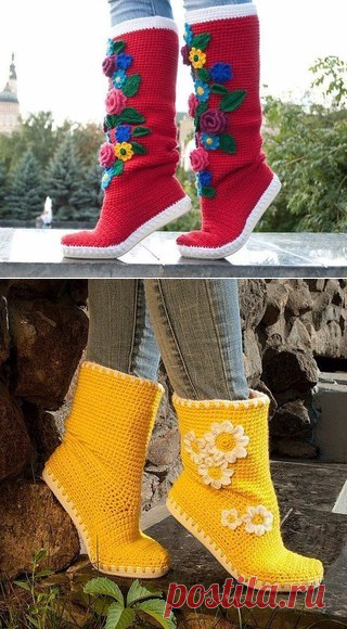 ВЯЗАННЫЕ САПОЖКИ