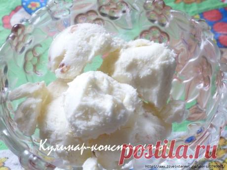Сливочный пломбир из белого шоколада