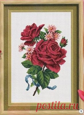 Вышивка крестом розы. Схемы вышивки крестом цветы