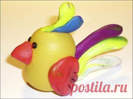 Оригинальные идеи для поделок из контейнеров от киндер сюрпризов и пластилина.