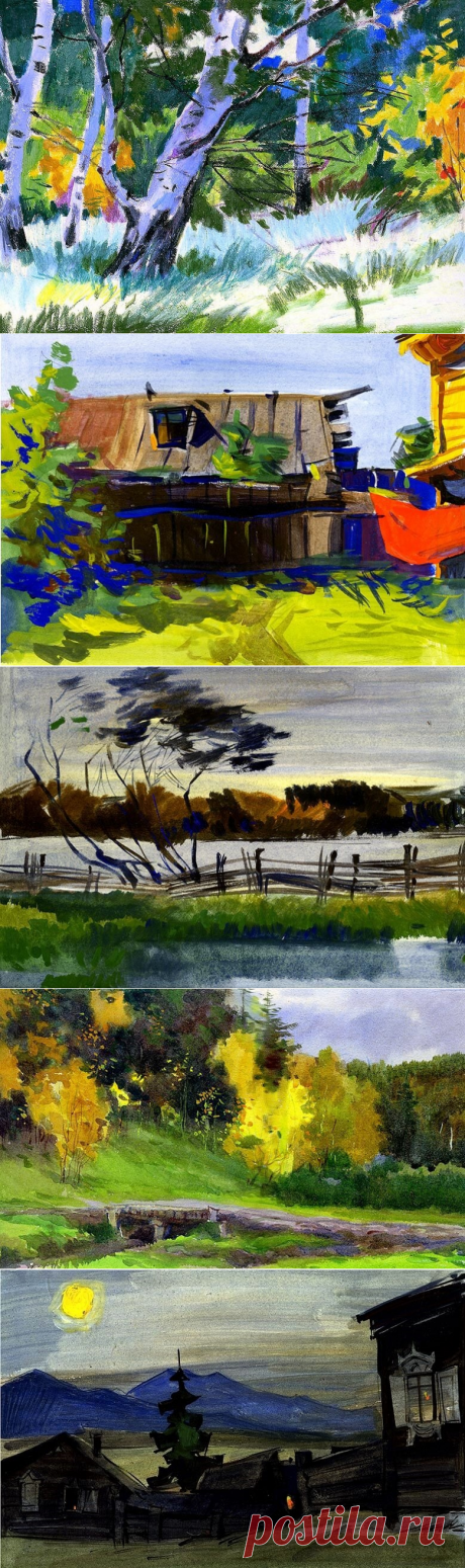 Картины, трогающие душу. Художник Чистяков Юрий Георгиевич (Россия, 1937-2001). Пейзаж