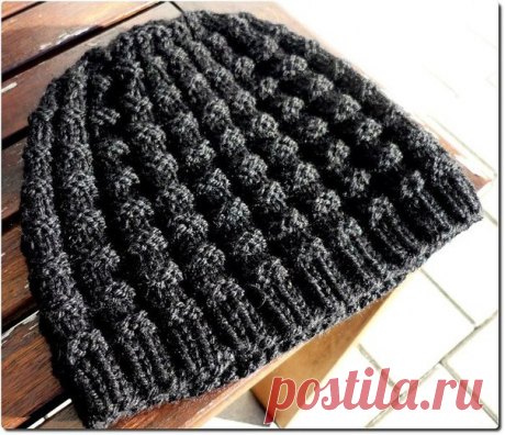Вяжем шапку спицами | Handmade24