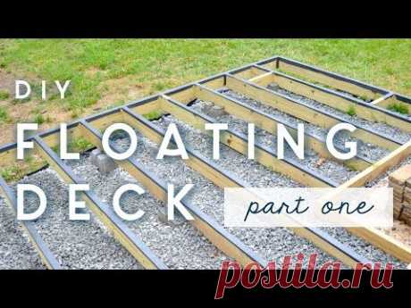 DIY Floating Deck | PART ONE | frame + moisture barriers - YouTube