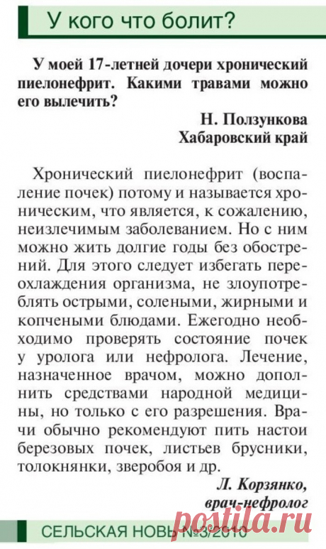 Хронический пиелонефрит