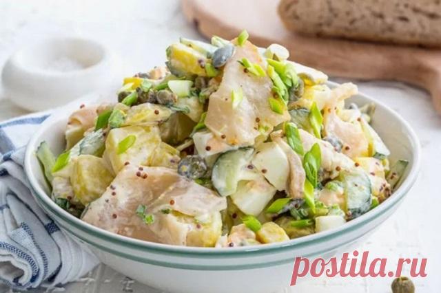 Картофельный салат с копченой рыбой — БЛИНЧИК
