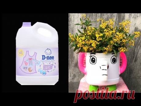 chai nhựa biết nói thành chậu hoa hình chú voi | talking plastic bottles into flower pots