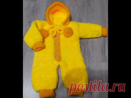 Детский комбинезон спицами. Мастер-класс. 3 часть.