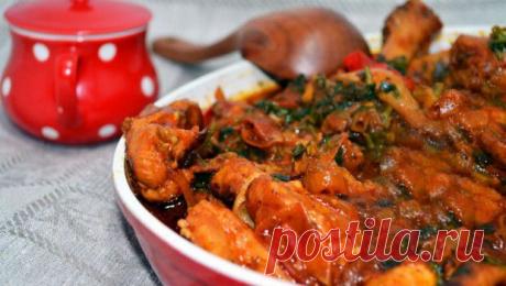 Чахохбили из курицы пошаговый  рецепт с фото
