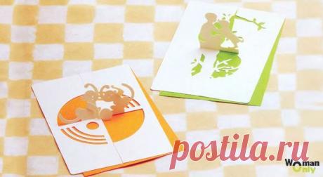 Киригами: схемы объемных открыток (14 схем)