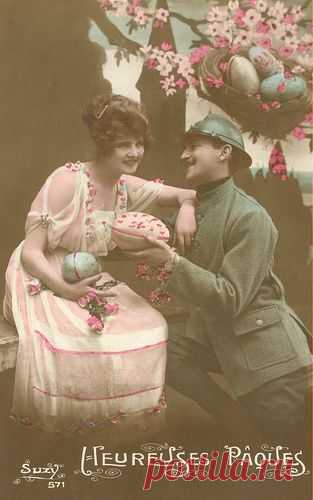 Старинные очень красивые фотооткрытки к Пасхе / Картинки для декупажа / PassionForum - мастер-классы по рукоделию