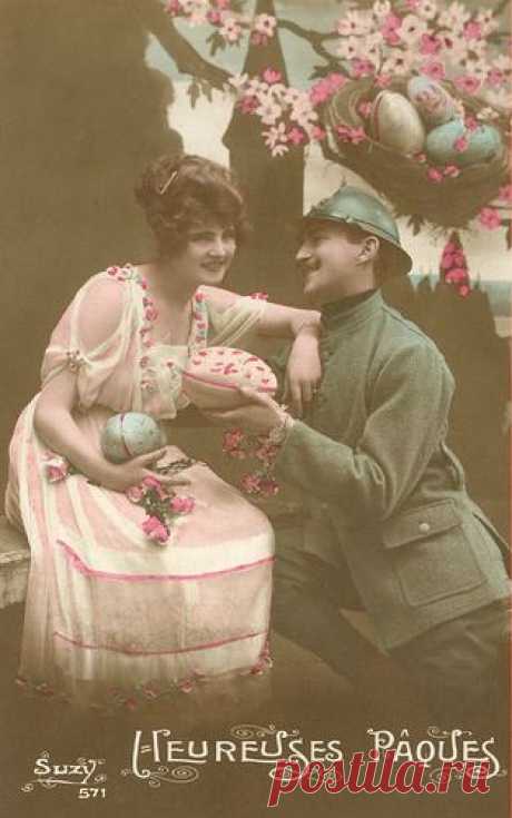 Старинные очень красивые фотооткрытки к Пасхе / Картинки для декупажа / PassionForum - мастер-классы по рукоделию