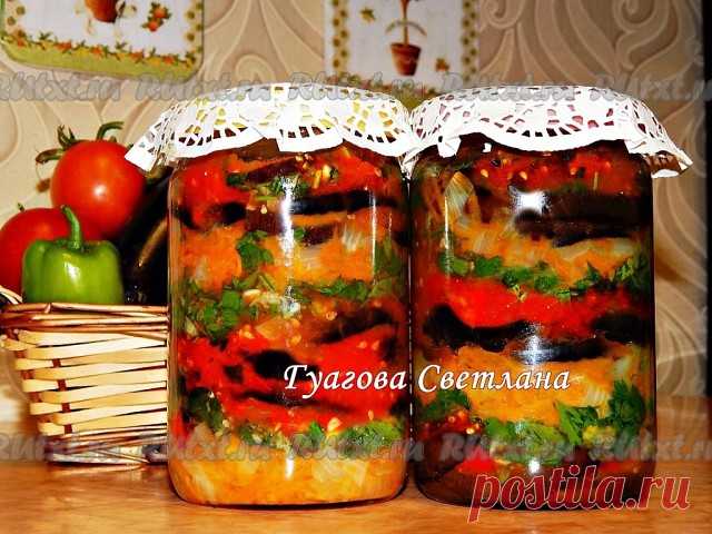 Баклажаны, маринованные с морковью и чесноком