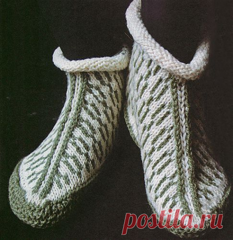 Ravelry: Garter Sole Slippers pattern by Elizabeth Zimmermann