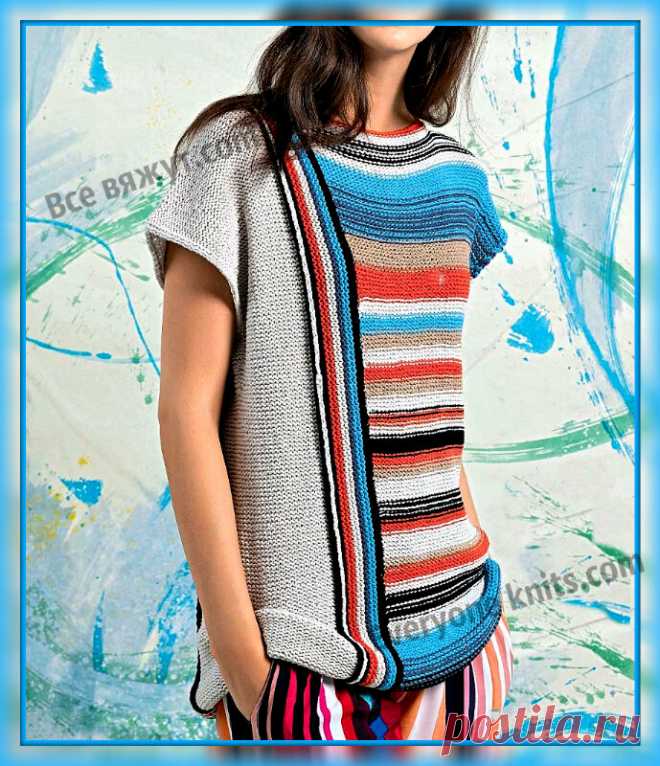 ЛЕТНИЕ ТОПЫ БЕЗ РУКАВОВ СПИЦАМИ | Все вяжут.соm/Everyone knits.com | Яндекс Дзен