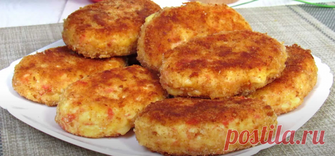 Котлеты из крабовых палочек с сыром — рецепт на Eda.Video