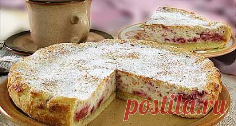 Малиново-творожный пирог. - Рецепты - Доставка пиццы, обедов, суши, питьевой воды домой и в офис, банкет, кейтеринг, организация мероприятий в Петербурге