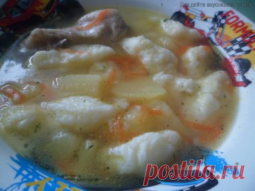 Суп с сырными клёцками - Готовим сами
