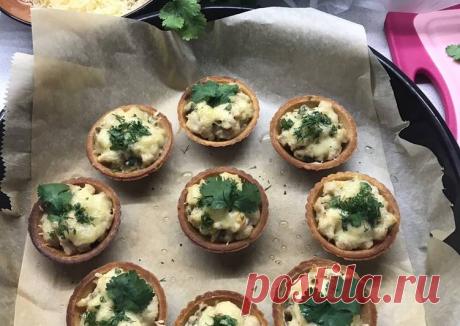 Жульен в тарталетках🤗 Автор рецепта Юлия👩🏽‍🍳🥞🍳🥙 - Cookpad