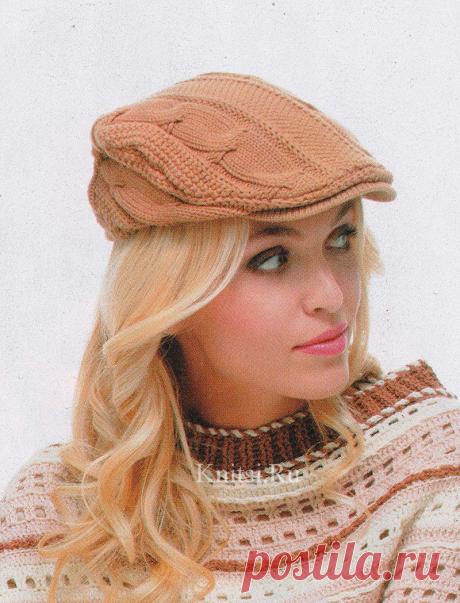Кепка. Вязание для женщин / Шапки и шарфы / Спицами