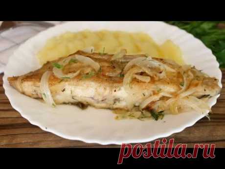 Рыба жареная! Камбала жареная с луком! Быстрый и вкусный ужин за 20 мин.