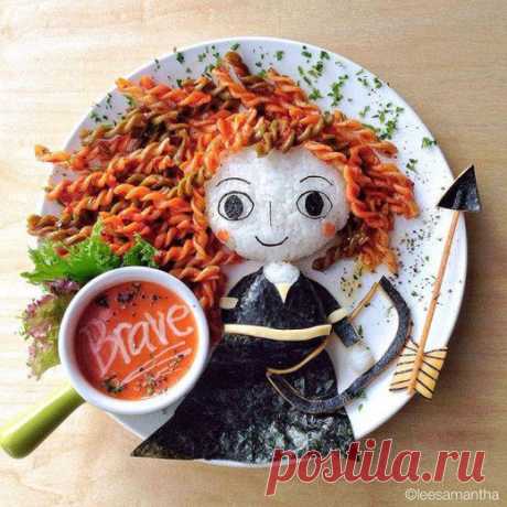 Вкусные сказки Ли Саманты , как сделать так, чтобы ребенок доел свой обед. Женщина придумала оформлять детские обеды так, чтобы детям было интересно их есть еще в 2008 году. К сегодняшнему моменту она в этом деле стала мастером. | Golbis