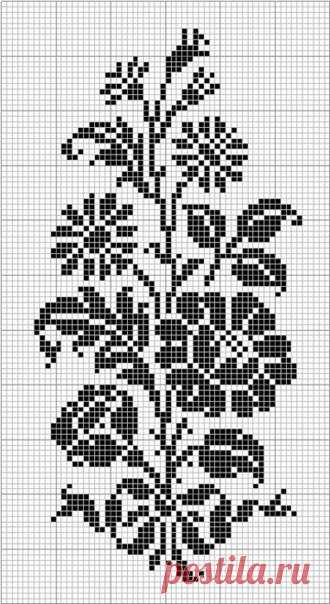 1 часть. Схемы для филейного вязания крючком.