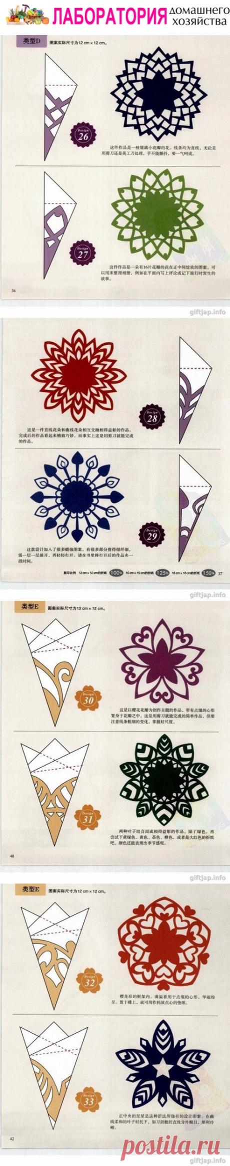 Шаблоны для новогодних снежинок. Ажурные снежинки из бумаги как вырезать | Все о рукоделии: схемы, мастер классы, идеи на сайте labhousehold.com