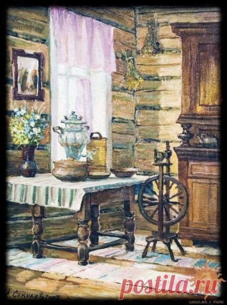 Домотканые половики (дорожки) - простая красота.
Ходит толстая кошка от печки к столу,
Ходят ходики тихо: стучат да стучат.
На некрашеном, вымытом чисто полу
Домотканые коврики ярко пестрят.
Е. Родченкова.