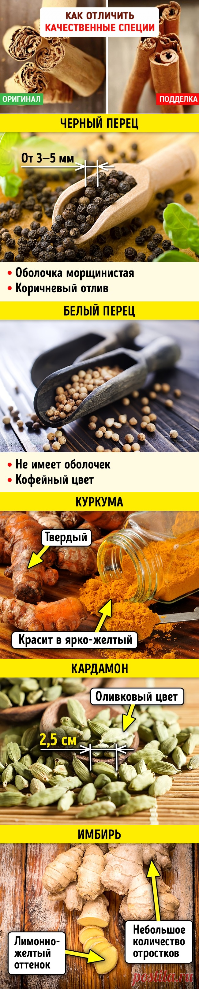 Как отличить натуральные специи и пряности от подделки...