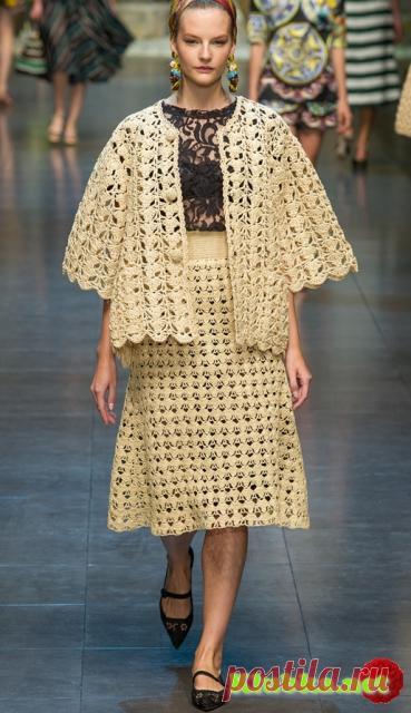 Узоры крючком. Dolce & Gabbana. Подборка.