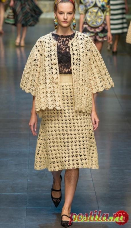 Узоры крючком. Dolce & Gabbana. Подборка.