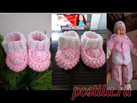 BOTITAS PARA BEBES  TEJIDO A CROCHET    PASO A PASO