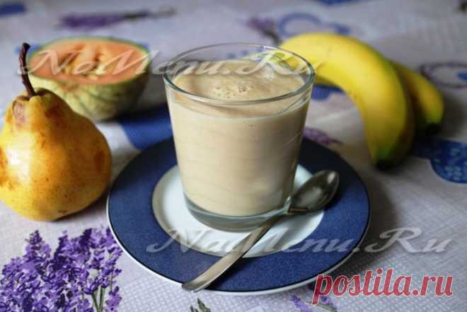 Йогуртовый смузи с овсянкой и фруктами, рецепт