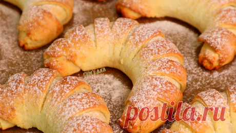 Творожные рогалики очень быстрые и без возни! Вкусная яблочная начинка с изюминкой | oliv'едка | Рецепты | Дзен