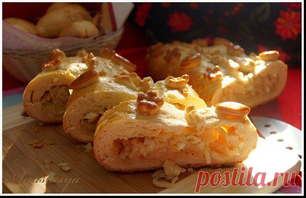 Кулебяка с капустой и яйцом