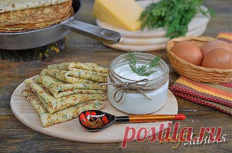 ВкусЛандия - Сырные блины с укропом