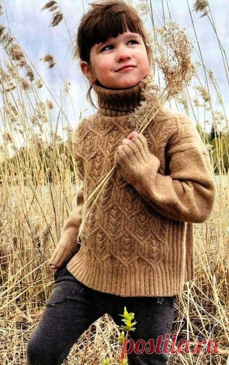 Свитер с косами в стиле Loro Piana на 6-8 лет.