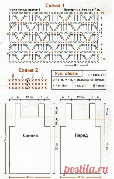 Туника-сетка вязаная крючком. Красивая туника-сетка крючком | Лаборатория домашнего хозяйства