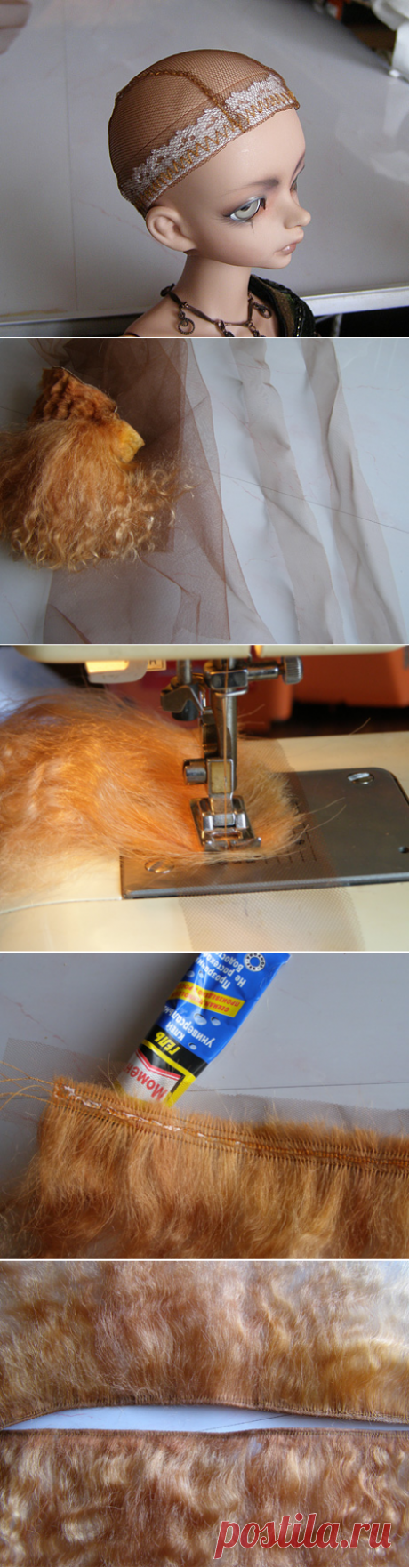 Изготовление трессов из козьего меха - туториал от Алушка