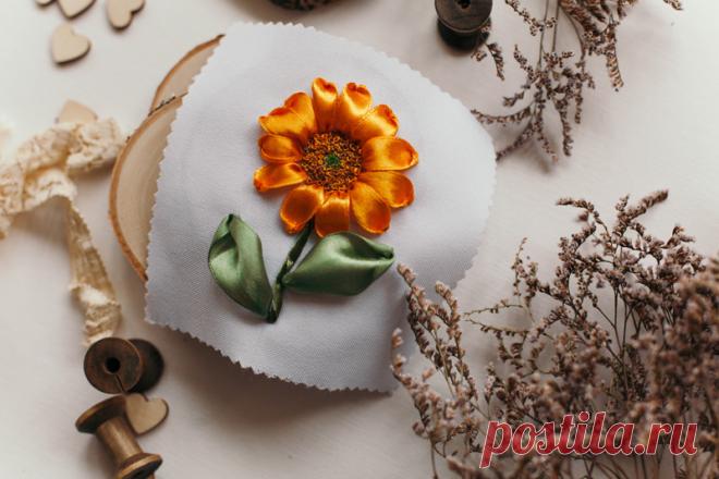 Мастер-класс по вышивке лентами | Рукоделие