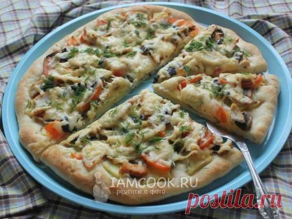 Пицца гавайская с курицей и ананасами — рецепт с фото